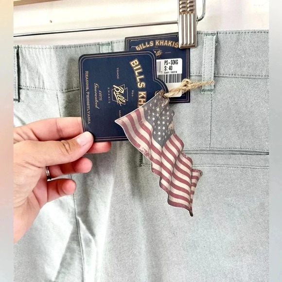 Bill's Khakis Parker Short Classic Fit Summer Oxford Kelly Green Size 40 NWT - Picture 6 of 9